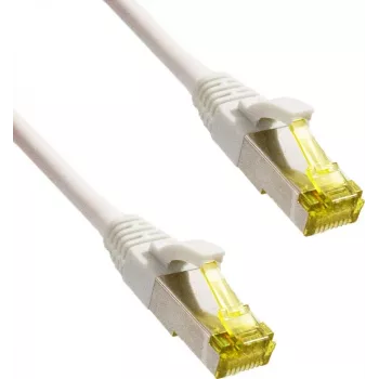 IT-BUDGET Full Copper Premium patch kabel - Super Flex TPE - Cat.6A - s Cat.7 sirovim kabelom - 600 MHz - bez halogena - PoE+ - 10GBit - bijeli - 0,15 m (90ITBFLEX6A7PK015W)