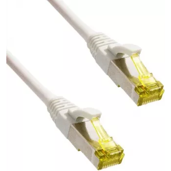 IT-BUDGET Full Copper Premium patch kabel - Super Flex TPE - Cat.6A - s Cat.7 sirovim kabelom - 600 MHz - bez halogena - PoE+ - 10GBit - bijeli - 1,5 m