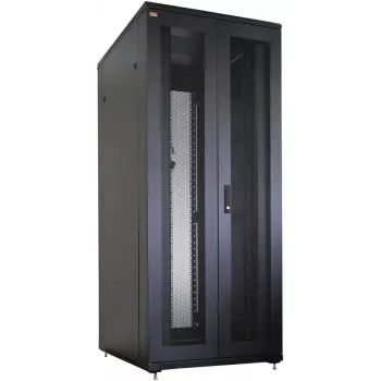 IT-BUDGET 19 inch mrežni ormar SRK - kompletan set - 42U - 800x800 mm - perforirana dvostruka vrata sprijeda i straga - 4 aktivna ventilatora - PDU - police - Flatpack - crni (90ITB19SRK4288DTS)
