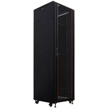 IT-BUDGET 19 inch mrežni ormarić SRK - 42U - 600x800 mm - staklena/čelična vrata - Flatpack - crni (90ITB19SRK4268GSN)