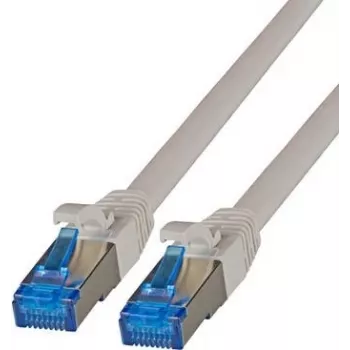 IT-BUDGET Full Copper Premium patch kabel - Super Flex TPE - Cat.6A - 500MHz - LSZH - PoE+ - AWG 27 - sivi - 0,15 m