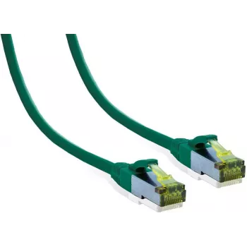 IT-BUDGET Full Copper Premium patch kabel - Cat.6A s Cat.7 sirovim kabelom - 600 MHz - bez halogena - PoE+ - 10GBit - zeleni - 1,5 m