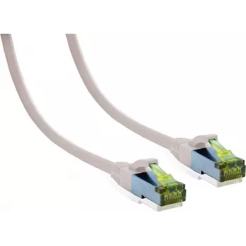 IT-BUDGET Full Copper Premium patch kabel - Cat.6A s Cat.7 sirovim kabelom - 600 MHz - bez halogena - PoE+ - 10GBit - bijeli - 30 m
