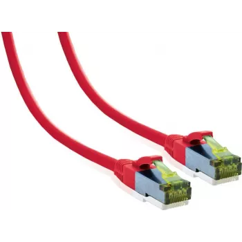 IT-BUDGET Full Copper Premium patch kabel - Cat.6A s Cat.7 sirovim kabelom - 600 MHz - bez halogena - PoE+ - 10Gbit - crveni - 25 m