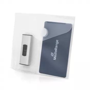MEDIARANGE kutija za pohranu USB stickova s 2 pretinca i rupama, 10 komada, prozirna