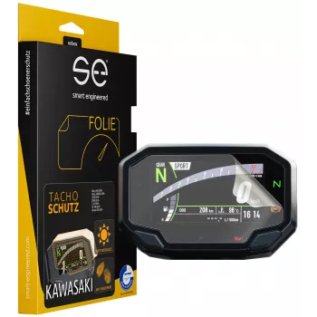 smart.engineered se zaštitna folija za motociklistički zaslon, 2 komada (prozirna i protuodbljesna), za Kawasaki Ninja 650 / Ninja 1000SX / Z650 / Z900 / Z H2 (2020+), ZX-10R (2021+), Versys 650 (2022+)