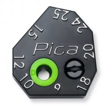 PICA-MARKER Pica Scriber Block - crna ABS plastična oznaka s šiljilom za olovku, šestarom, paralelnim i dubinskim vođenjem za Pica-Dry Longlife automatsku olovku