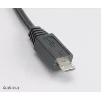 Akasa AK-CBUB05-10BK USB 2.0 Cable - USB-A to Micro-USB-B - 1m - Black