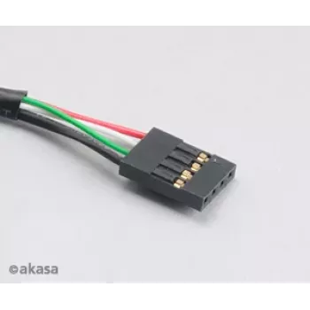 Akasa AK-CBUB06-60BK Internal to External USB 2.0 Cable, 60 cm, Black