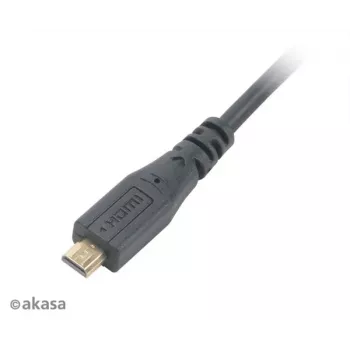 Akasa 1.5m High Speed HDMI with Ethernet Cable - HDMI Type A to Micro HDMI - 4K - Black
