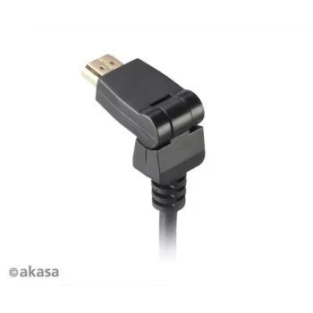 Akasa HDMI 2m Cable - High Speed with Ethernet, 4K @ 30Hz, Gold-Plated, Black