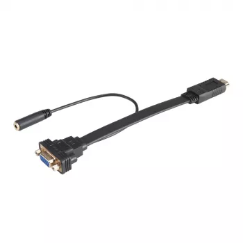 Akasa AK-CBHD18-20BK HDMI to VGA Adapter Cable 0.2 m Black