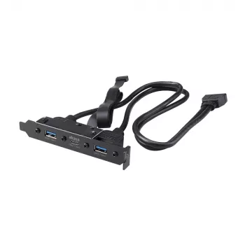Akasa USB 3.1 Gen 2 interni adapter kabel s dva USB 3.0 Type-A priključka - 50 cm - crni