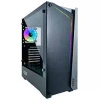 AZZA Apollo 430B-DF2 gaming Mid Tower ATX kućište, čeona strana od čelika, crno, 1x Digital RGB, Retail