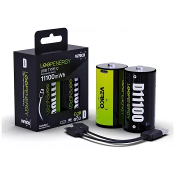 Verico LoopEnergy Mono D 1,5V 11000mWh 7400 mAh paket od 2 - Mono (D) - 7400 mAh