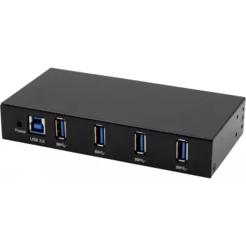EXSYS EX-11234HMS-2 4-portni USB 3.2 Gen 1 hub, DIN šina i zidna montaža, VIA VL817_Q7S čipset