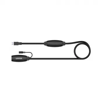 UNITEK USB 3.1 aktivni produžni kabel 15m, pojačalo signala, crni