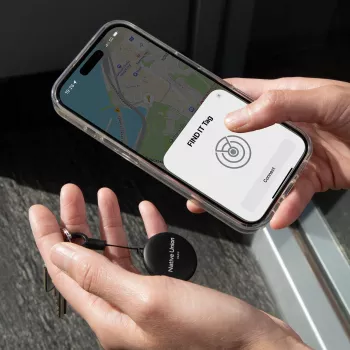 Native Union Findit Tag - tracker kompatibilan s Apple Find My i dodatak za AirTag (crni)