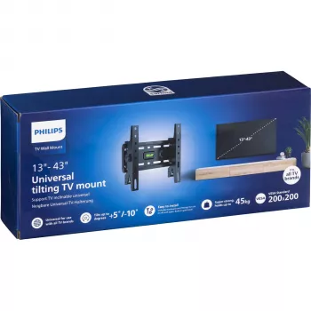 Philips univerzalni nagibni zidni nosač za TV 13-43 inch, 45 kg, crni