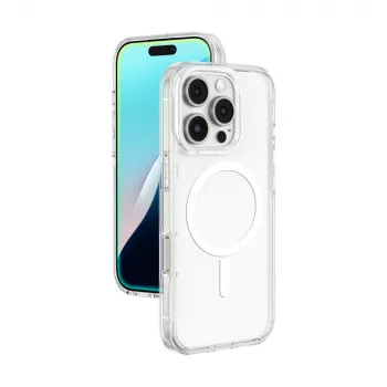 AMAZINGTHING Minimal Mag Case silikonska futrola s magnetskim prstenom za iPhone 16 Pro - prozirno