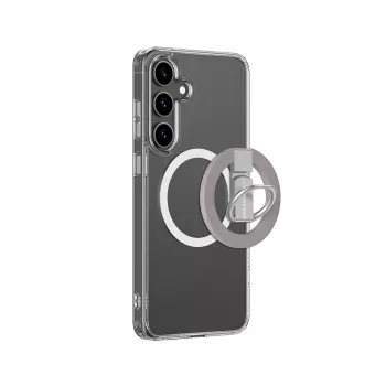 AMAZINGTHING Minimal Mag Case s magnetskim prstenom za Samsung Galaxy S25+ - prozirno