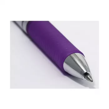 Pentel BL77-VO EnerGel gel olovka - 0,7 mm - ljubičasta tinta - srebrno kućište - srednja debljina linije - 12 komada