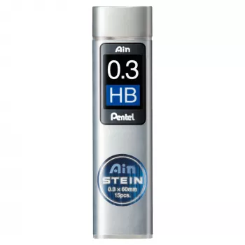 Pentel AinStein HB 0,3 mm sive mine, pakiranje za punjenje, 15 mina
