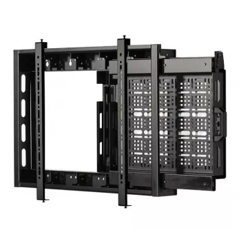 B-TECH BT7883/B zidni nosač za ravni zaslon s izvlačivom AV policom, VESA 600x400, 70 kg, crni