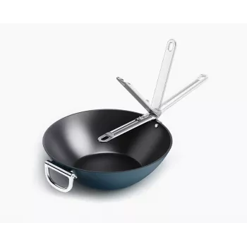 Joseph Joseph Space sklopiva ručka keramički neprijanjajući wok 32 cm plavi