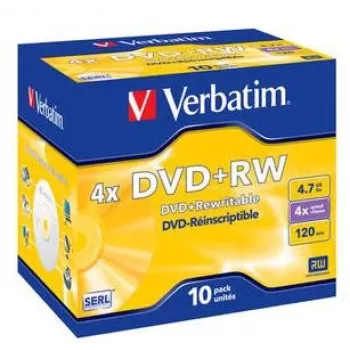 Verbatim DVD+RW 4,7 GB 4x 5-pack Jewel Case