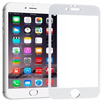 EVELATUS zaštitno staklo 2.5D za Apple iPhone 6/6s, preko cijelog zaslona, japansko ljepilo, antistatičko, bijelo