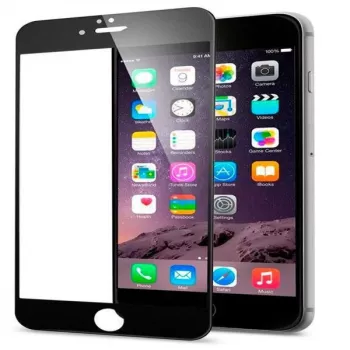 EVELATUS zaštitno staklo 2.5D za Apple iPhone 6/6s, preko cijelog zaslona, japansko ljepilo, antistatičko, crno