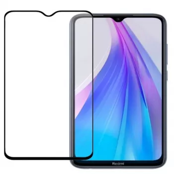 Evelatus Xiaomi Redmi Note 8T 2.5D kaljeno staklo za zaštitu zaslona (Full Glue) - crni okvir