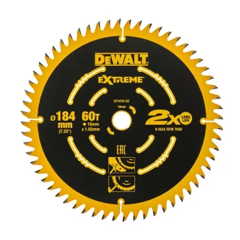 DEWALT DT1670 184mm 60T list pile za fine rezove