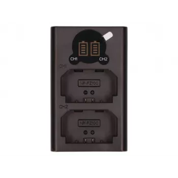 2-Power Digital Camera USB Dual Battery Charger