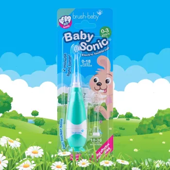 BRUSH BABY Baby Sonic Sonic zvučna četkica za zube 0–3 godine Marine