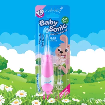 BRUSH-BABY Baby Sonic Sonic zvučna četkica za zube 0-3 godine roza