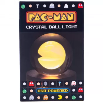 FIZZ CREATIONS Pac-Man kristalna kugla LED svjetlo USB retro dekoracija 8cm