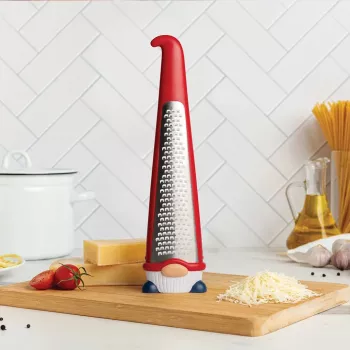 OTOTO Pepito Universal Grater - Dachshund Dog Shape, Stainless Steel, Black