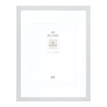 Deknudt S66KD1 P1 DIN A3 29.7x42 cm drveni srebrni okvir za slike s paspartuom