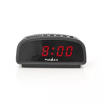 Nedis CLDK008BK LED digitalni budilica s funkcijom odgode, crna