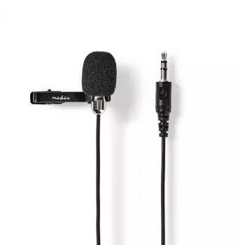 NEDIS MICCJ105BK mikrofon s kabelom, 3,5 mm jack, omnidirekcijski, crni