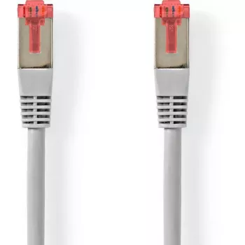 Nedis Cat6 S/FTP RJ45 patch kabel 5,00 m sivi okrugli PVC s vješalicom