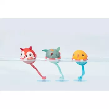 Lilliputiens set od 3 loptice za kupanje s usisnim čašicama - Joe the Dragon, 3m+