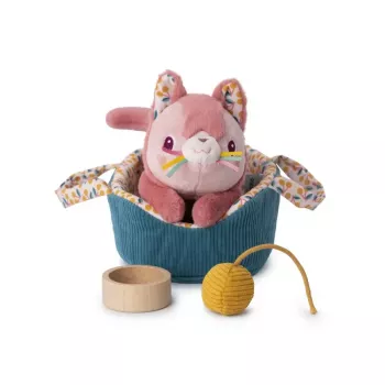 Lilliputiens Jeanne the Cat set plišanih igračaka s košarom i priborom, 12m+