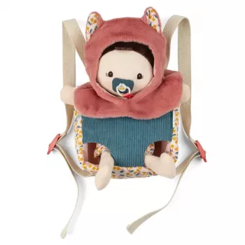 Lilliputiens Jeanne Baby Doll u nosiljci sa šeširom 18m+