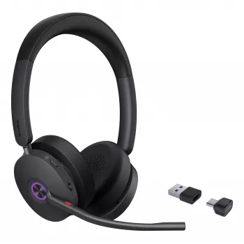 Yealink BH74 Teams bežične slušalice s ANC, USB-C/A dongle, on-ear, crne