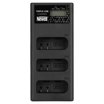 Newell CD-USB-C 3-kanalni punjač baterija za Nikon EN-EL14