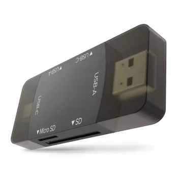 Newell OTG 4-u-1 USB 3.0 hub crni