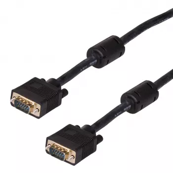 Akyga AK-AV-09 VGA kabel D-Sub 15-pin muški na muški, 2x ferit, 15 m, crni